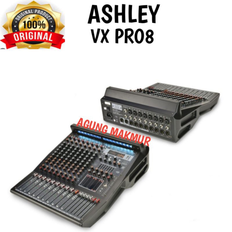 Mixer Ashley VX PRO 8 ORIGINAL (8 Channel ) - Mixer Ashley VX-PRO 8 - mixer ashley Vx pro 8