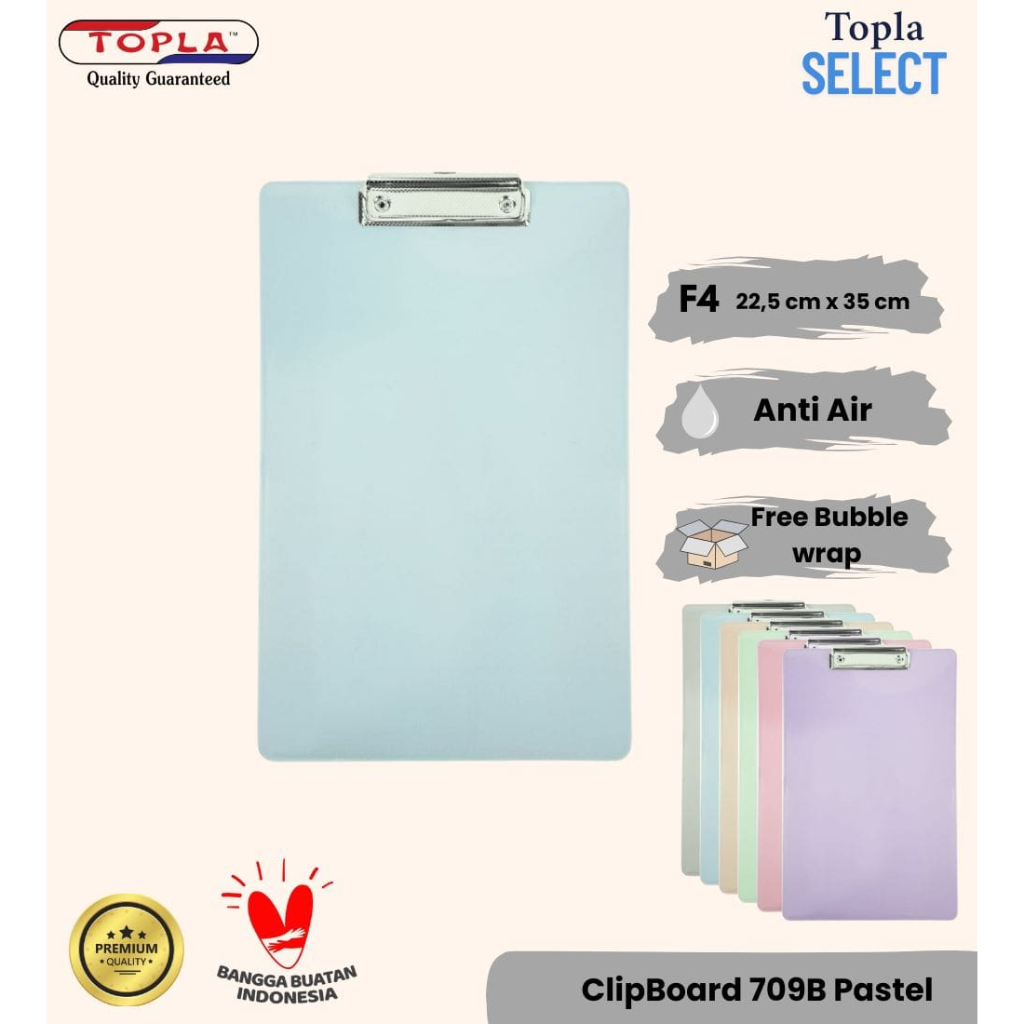 

Clipboard F4 709B Dan 707B Pastel Alas Papan Ujian Catatan Berdiri Warna Pastel TOPLA