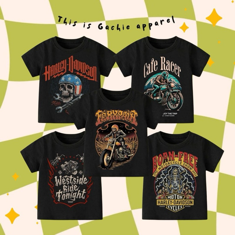 Kaos Anak Premium | Kaos Vintage anak | Kaos Bayi | Kaos Motor Dewasa | Kaos katun anak (Motor Serie