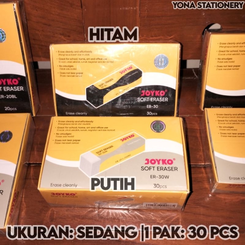 

2_Zaneva Joyko Soft Erase 3 Ukuran Besar, Sedang, Kecil Warna Putih & Hitam