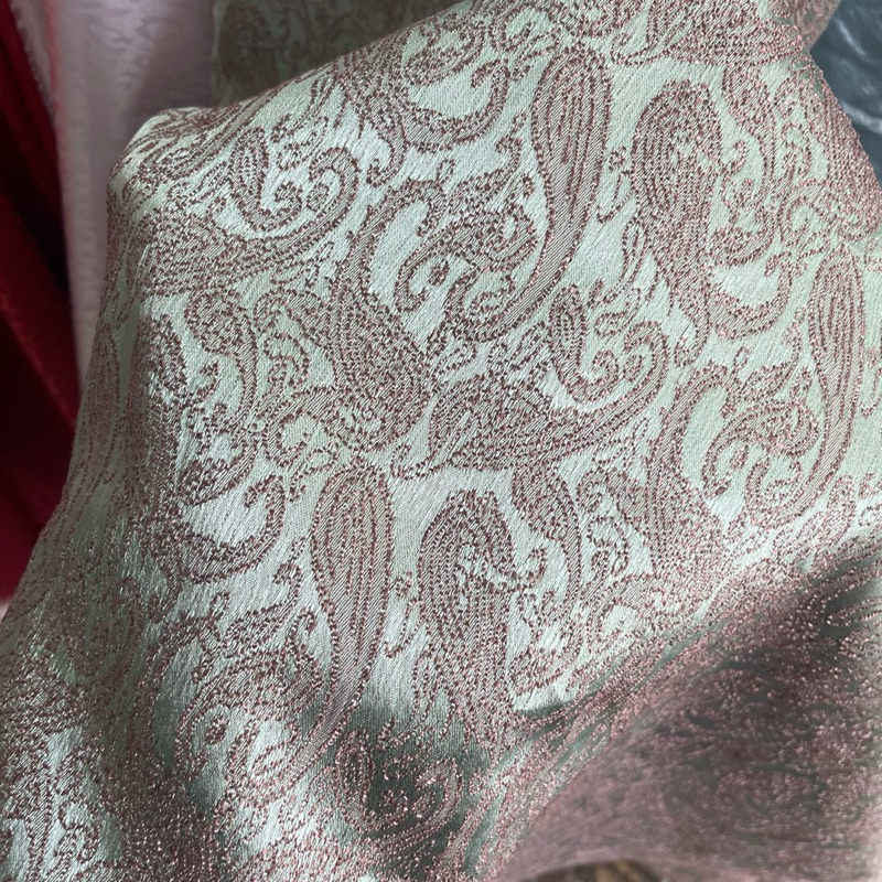 kain jaguard embos - kain satin jaguard silk motif keoang impor - kain jaguard silk style premium md