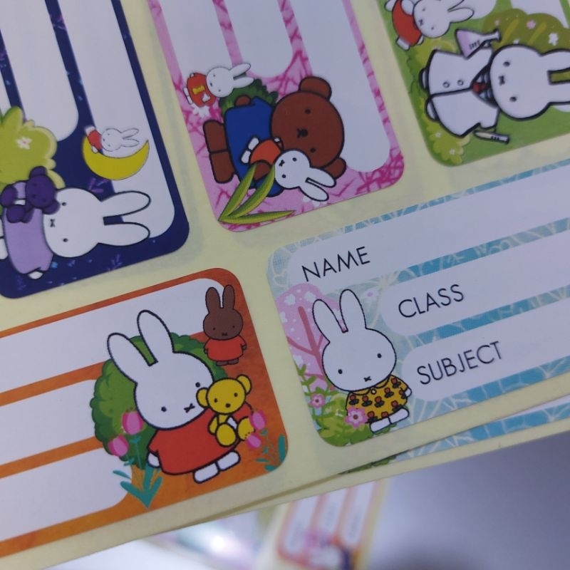 

Label nama mata pelajaran Miffy Sticker label nama label mata pelajaran