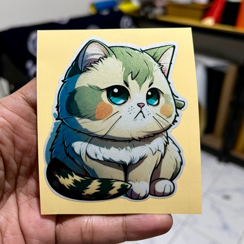 #A60, stiker kucing gemoy lucu, stiker lucu, , kucing, hp, motor