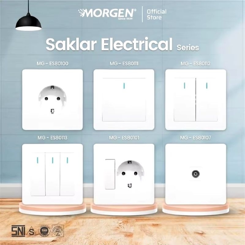 MORGEN SAKLAR ELECTRICAL IB SERIES | IB SAKLAR SINGLE TUNGGAL | IB SAKLAR SERI DOUBLE | IB SAKLAR TR