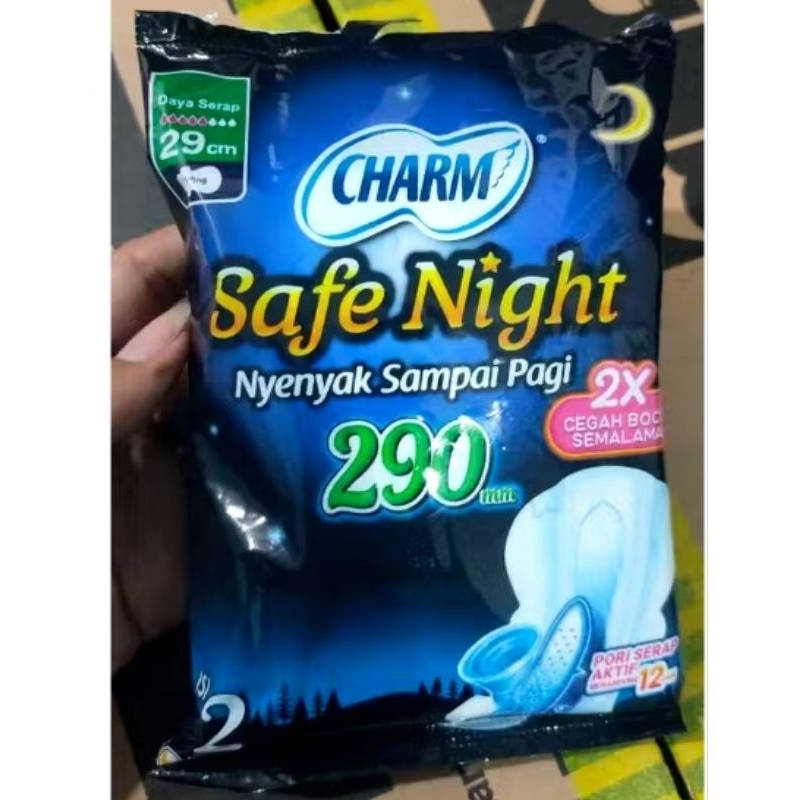 Pembalut / Softex Charm safe night 290mm Renceng