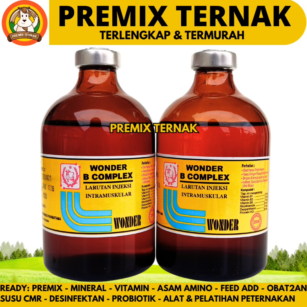 WONDER B COMPLEX 100 ML - Vitamin B Komplek Hewan - Vit B Kompleks Hewan