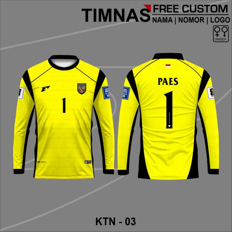 jersey kiper timnas indonesia baju kaos kiper lengan panjang timnas indonesia terbaru