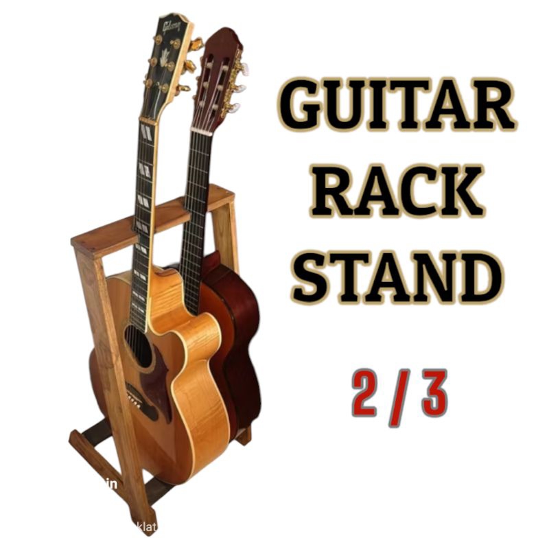 rak gitar isi 2 /rak gitar isi 3/ rak gitar kayu isi 2/3
