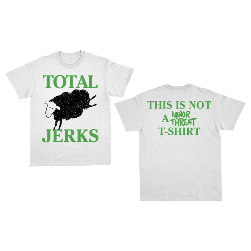 Kaos Band Original Total Jerks - This is not a Minor Threat T-shirt Black and White
