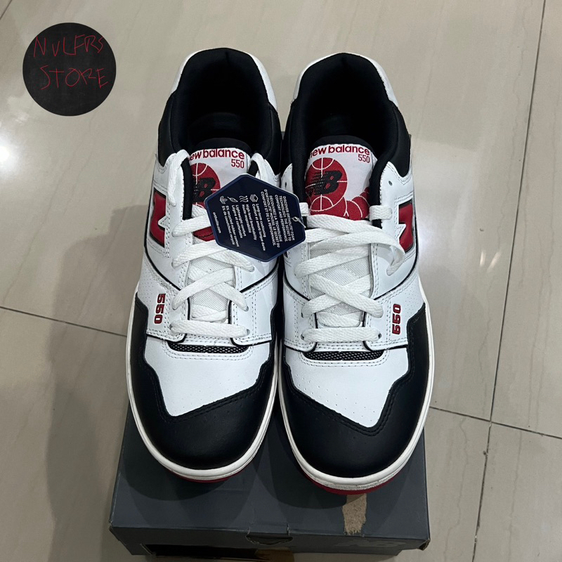 Bazzar Sale NB 550 White Red Black 100% Original