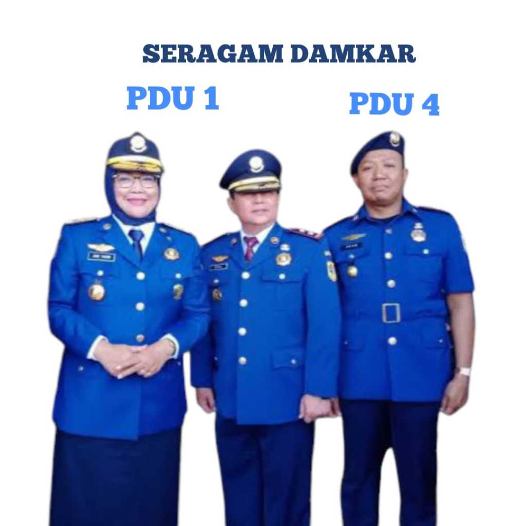 Seragam PDU 1 DAMKAR Pria dan Wanita Kancing Gold