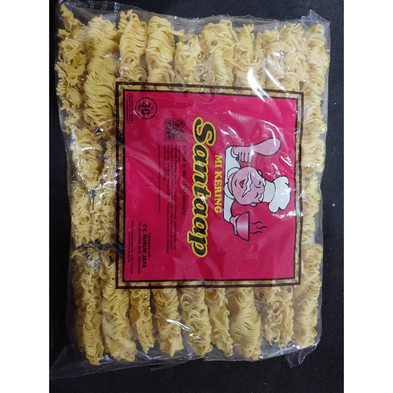 

SANTAAP MIE KERING KERITING cap santaap kering 1 PAK isi 30 keping