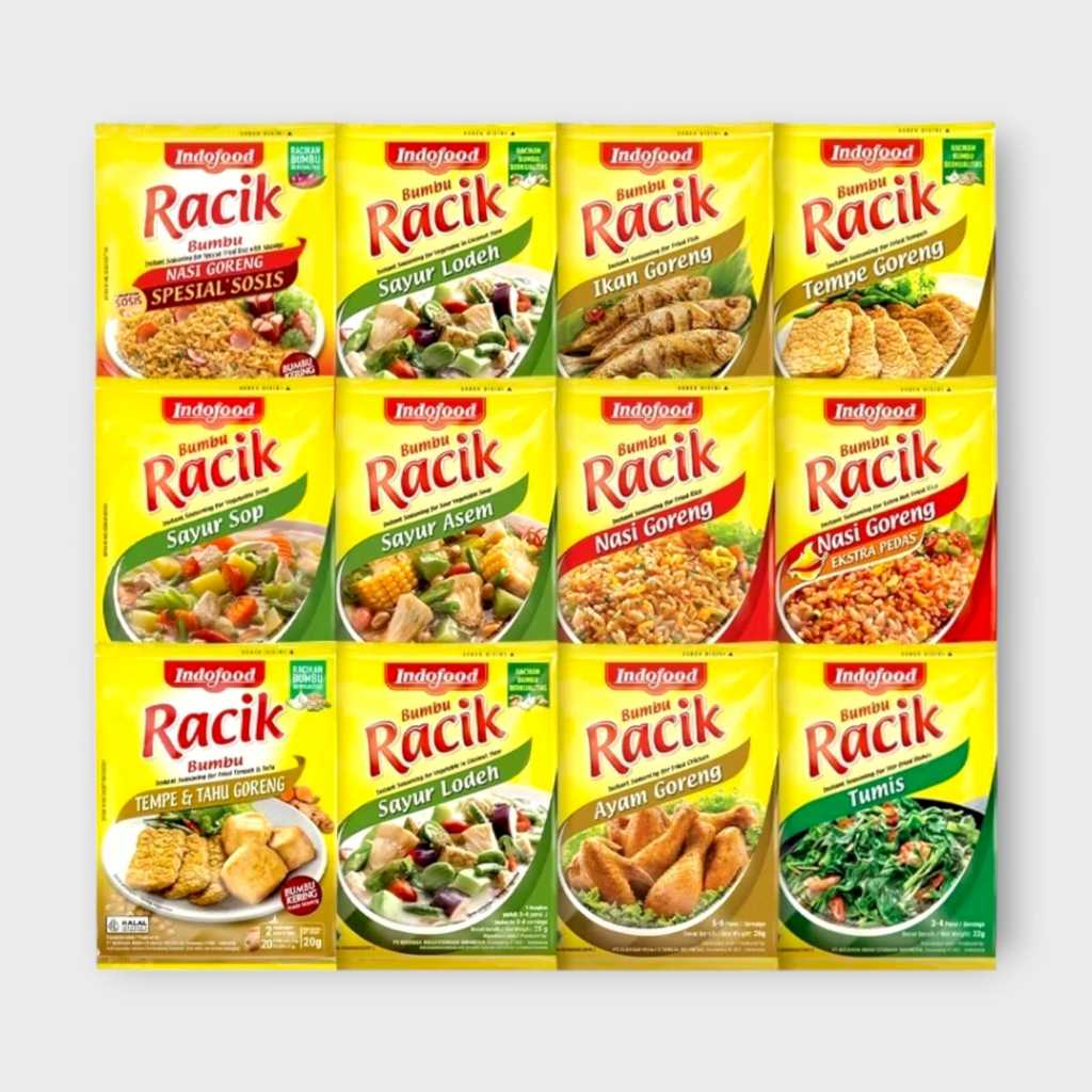 

Bumbu Racik Indofood/ Racik Indofood/ Bumbu Racik Ayam Goreng Ikan Sayur Lodeh