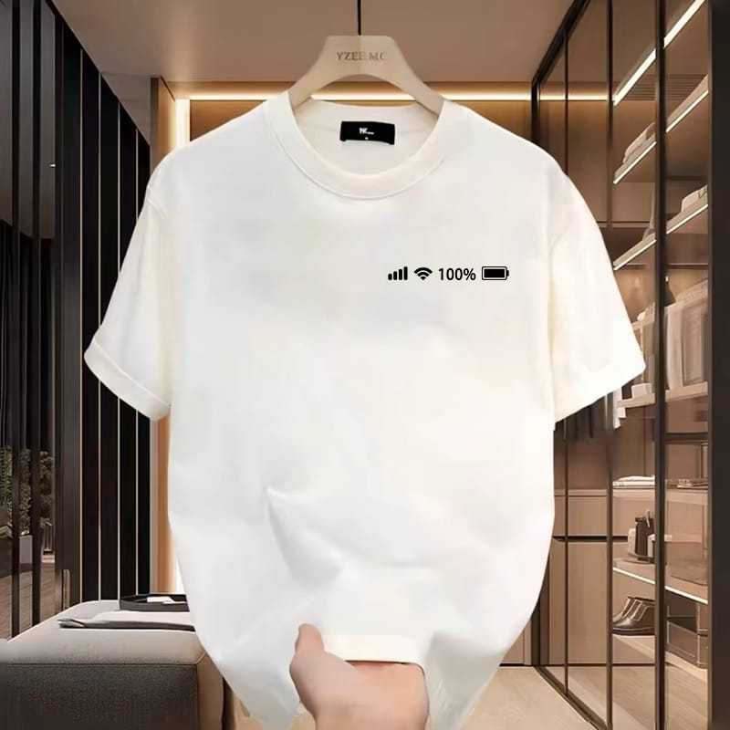 Kaos Distro Pria Keren Logo Network Simple Putih