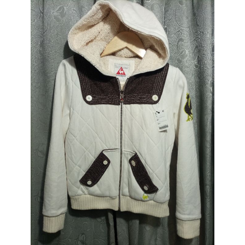 Jaket Le coq Sportif Original_Jaket Tebal Hodie Sherpa_Size S