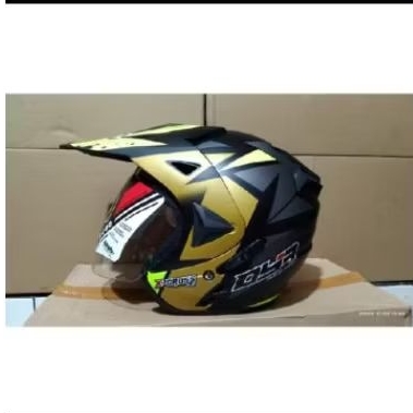 helm dyr semi cross black/gold
