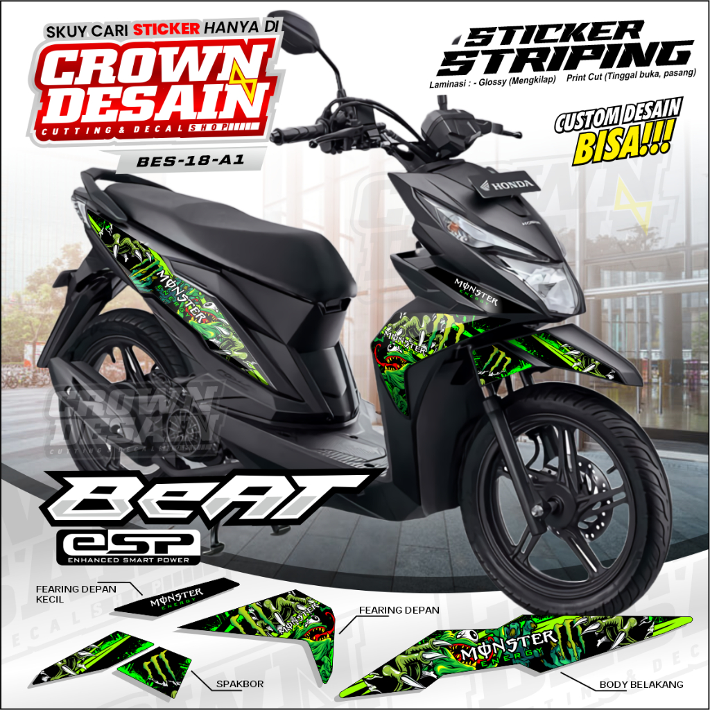 STRIPING BEAT STREET - CUSTOM DESAIN - STIKER VARIASI BEAT STREET - STRIPING  STIKER MOTOR