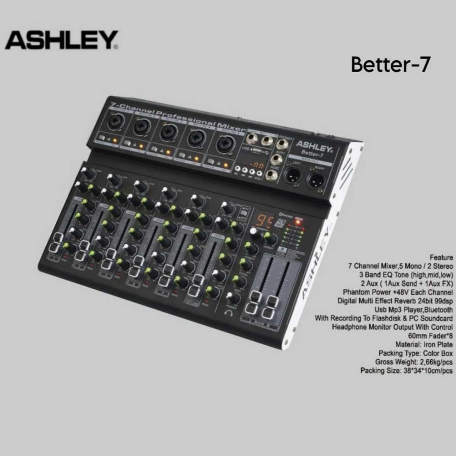 MIXER AUDIO ASHLEY BETTER-7 7 CHANNEL BETTER7