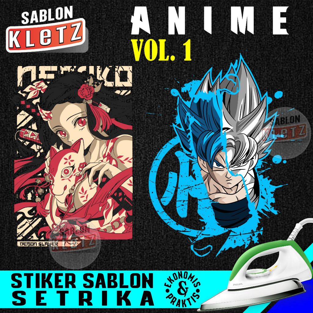 

Stiker Sablon Setrika Satuan KARTUN ANIME VOL. 1