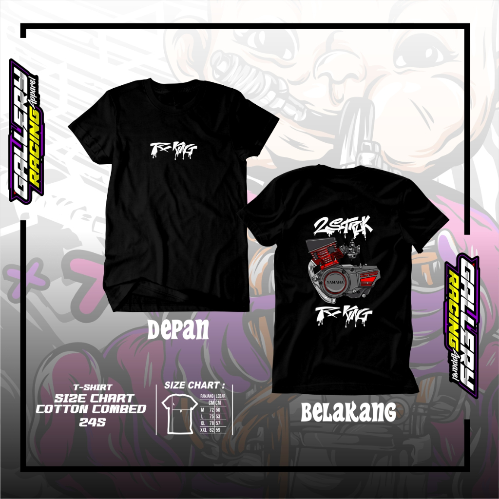 Atasan Baju Kaos 2 Stroke Rx King - Fiz R Original Pria & Wanita 01B