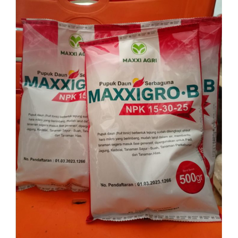 Pupuk Daun & Buah MAXXIGRO•B Npk 15-30-25 1kg