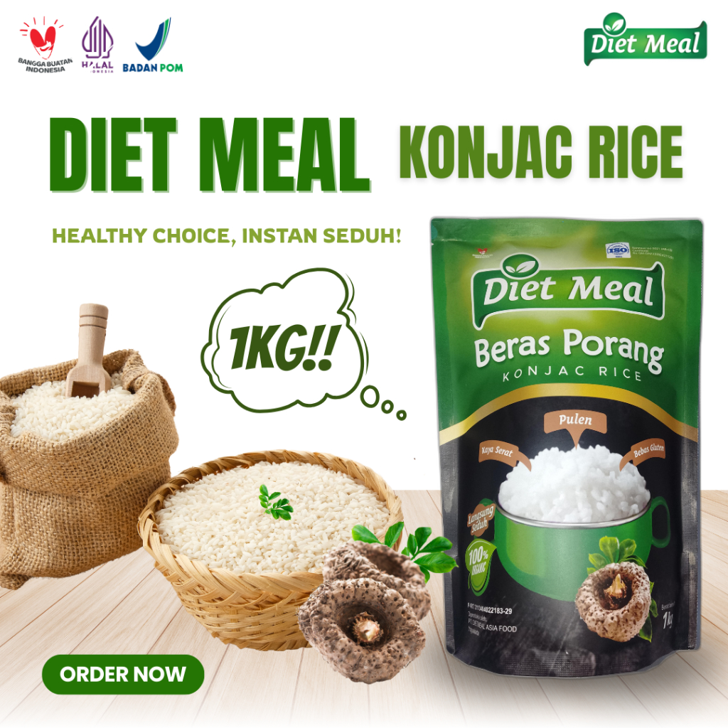

Beras Porang DIETMEAL berat 1 KG siap seduh