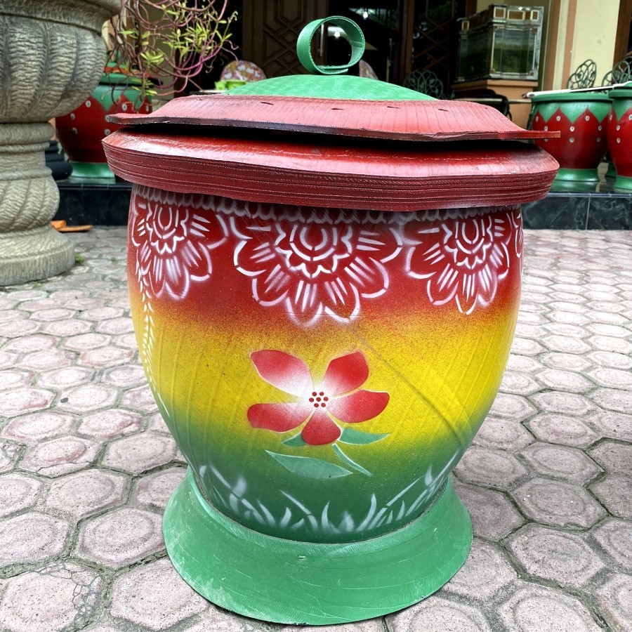 Tempat sampah Karet ukuran standar / Bak sampah/ Tempat sampah dari Ban/ Tonga Sampah