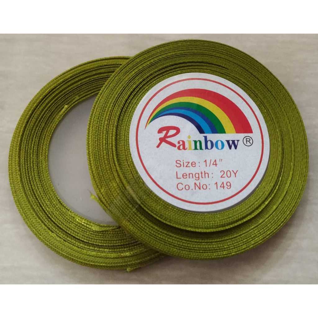 

Pita Satin 1/4 Inchi atau 0,6cm Warna Hijau Lumut Jual Perpcs