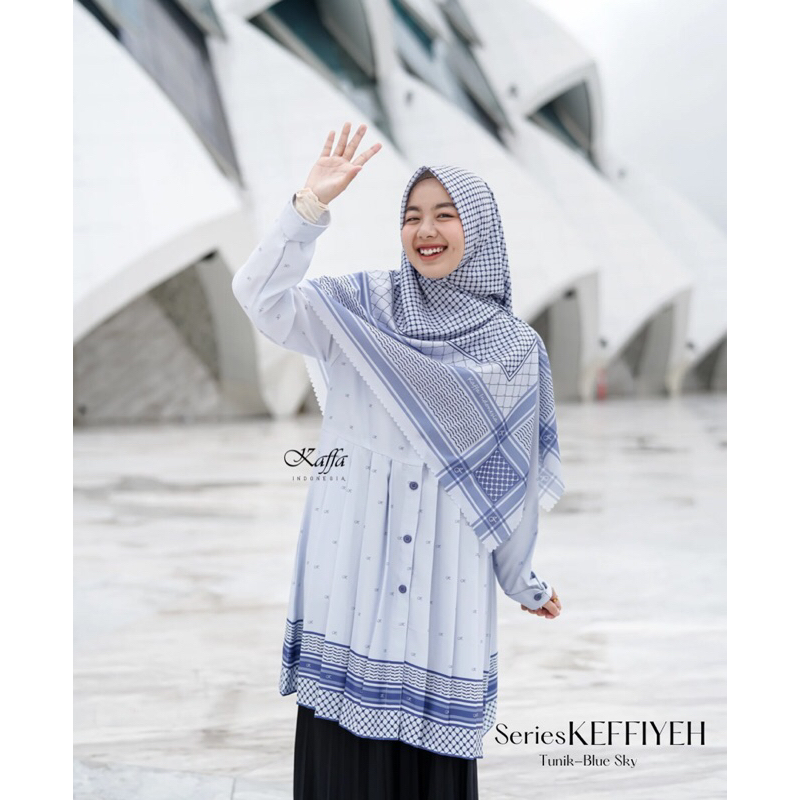 Kaffa Indonesia | Tunik Keffiyeh | Atasan Tunik Keffiyeh | Tunik palestina nyaman dan elegant