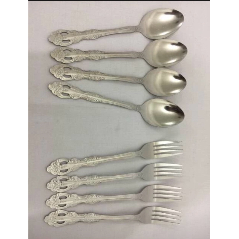 garpu makan stainless picasso model wayang ( 12pcs )