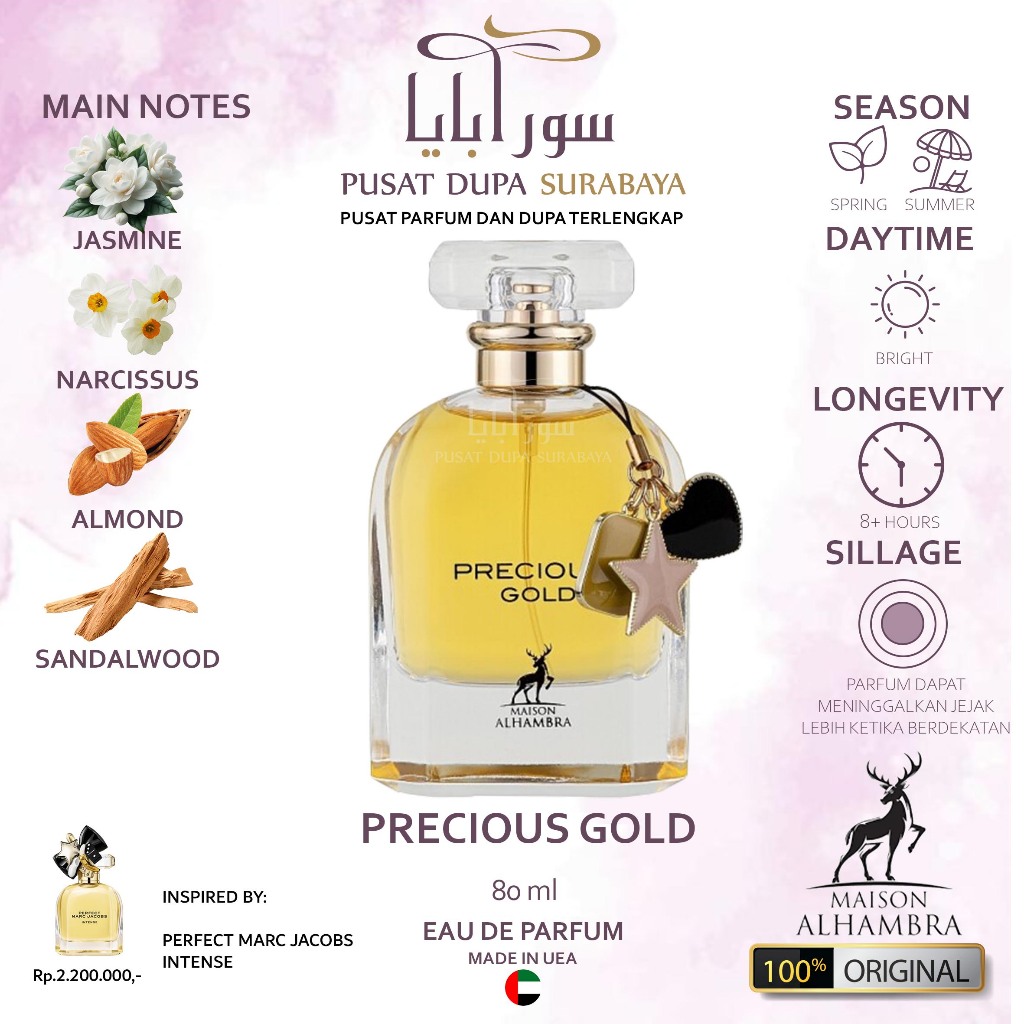 Parfum Asli Arab Original Premium Maison alhambra  Parfume/ Maison alhambra Precious Gold