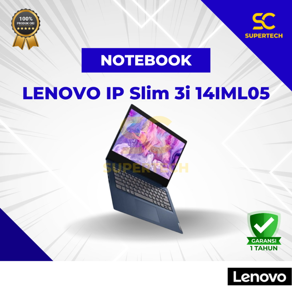 Notebook Lenovo IP Slim 3i 14IML05 I3-10110U 4GB 512GB 14" W10 OHS