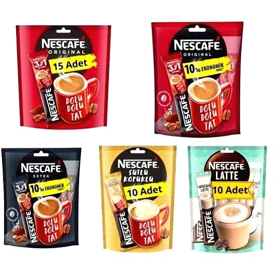 

| NESCAFE TURKI 3 IN 1 | ORIGINAL | 10 × 17, 5 GR / 175 GR | - MILK FOAM