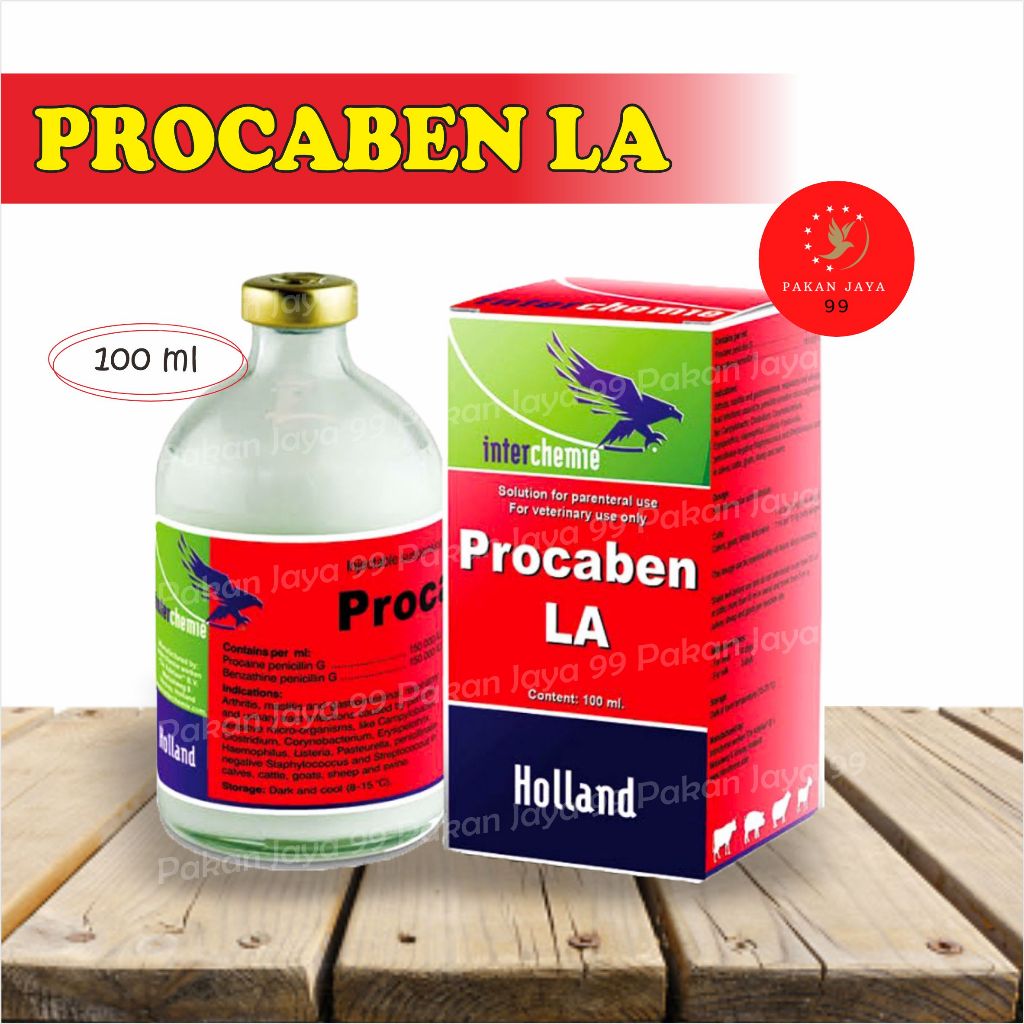 PROCABEN LA INJEKSI TMC HOLLAND ANTIBIOTIK ORIGINAL ANTIBIOTIK INJEKSI HEWAN TERNAK