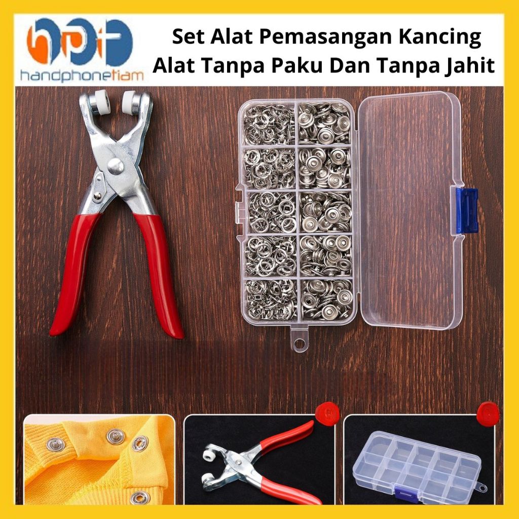 OK HANDPHONETIAM Tang Alat Pasang Press Kancing Jepret Cetet Anti Karat / Alat Pasang Kancing