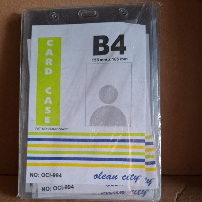 

card case / plastik id card B4 155mm x 105mm 1 pak isi 20 lembar
