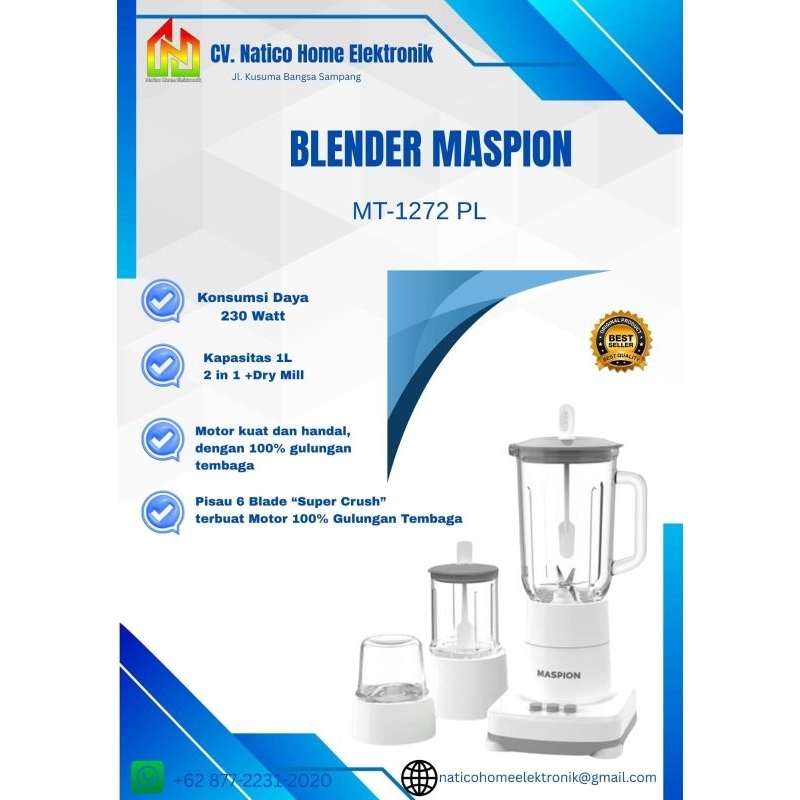 BLENDER MASPION MT-1272PL