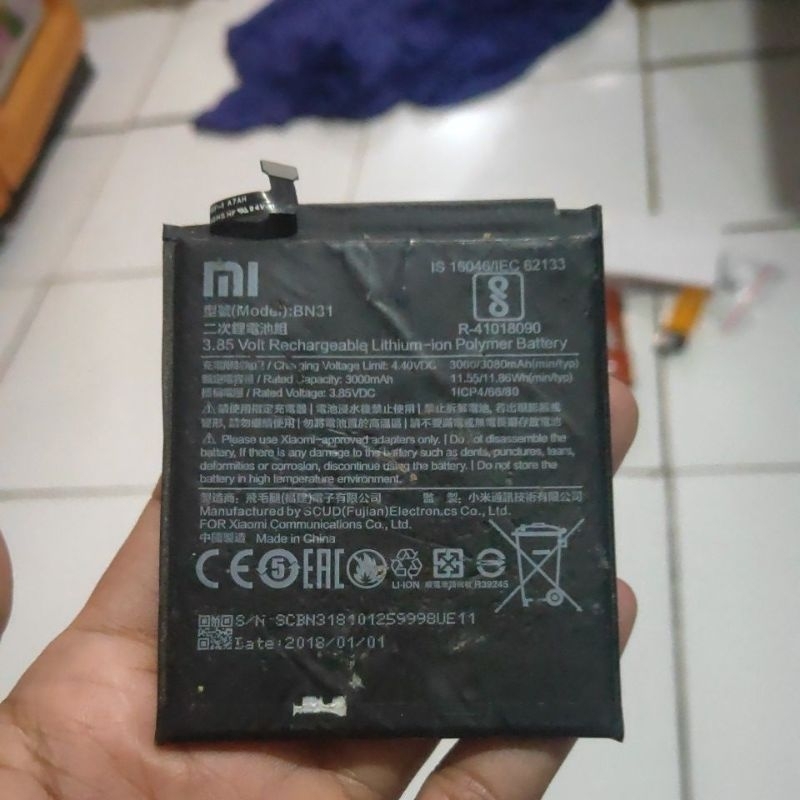 BATERAI BATRE XIOMI BN 31 COPOTAN NORMAL