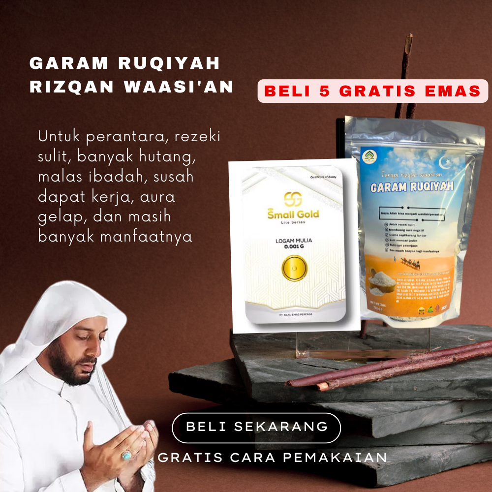 

GARAM RUQIYAH RIZQAN WAASI'AN - UNTUK REZEKI SULIT - PELUNAS HUTANG - SUSAH JODOH - SUSAHKERJA
