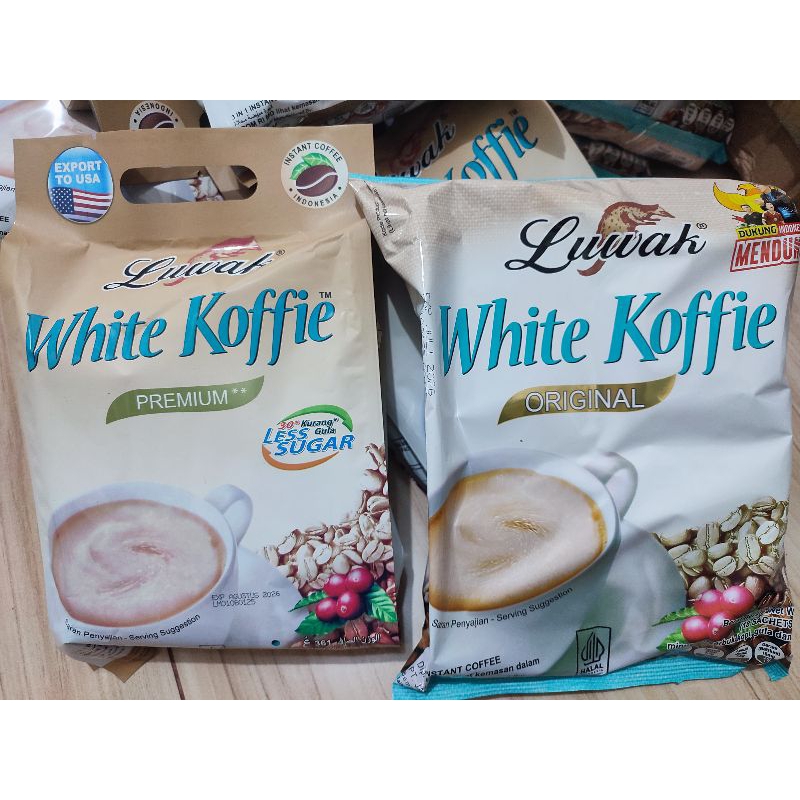 

Luwak white coffee bag isi 18/19 sachet x 20gram