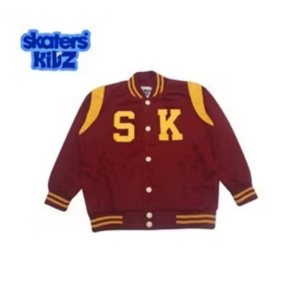 Jaket Varsity Kids Skaters 001 Maroon