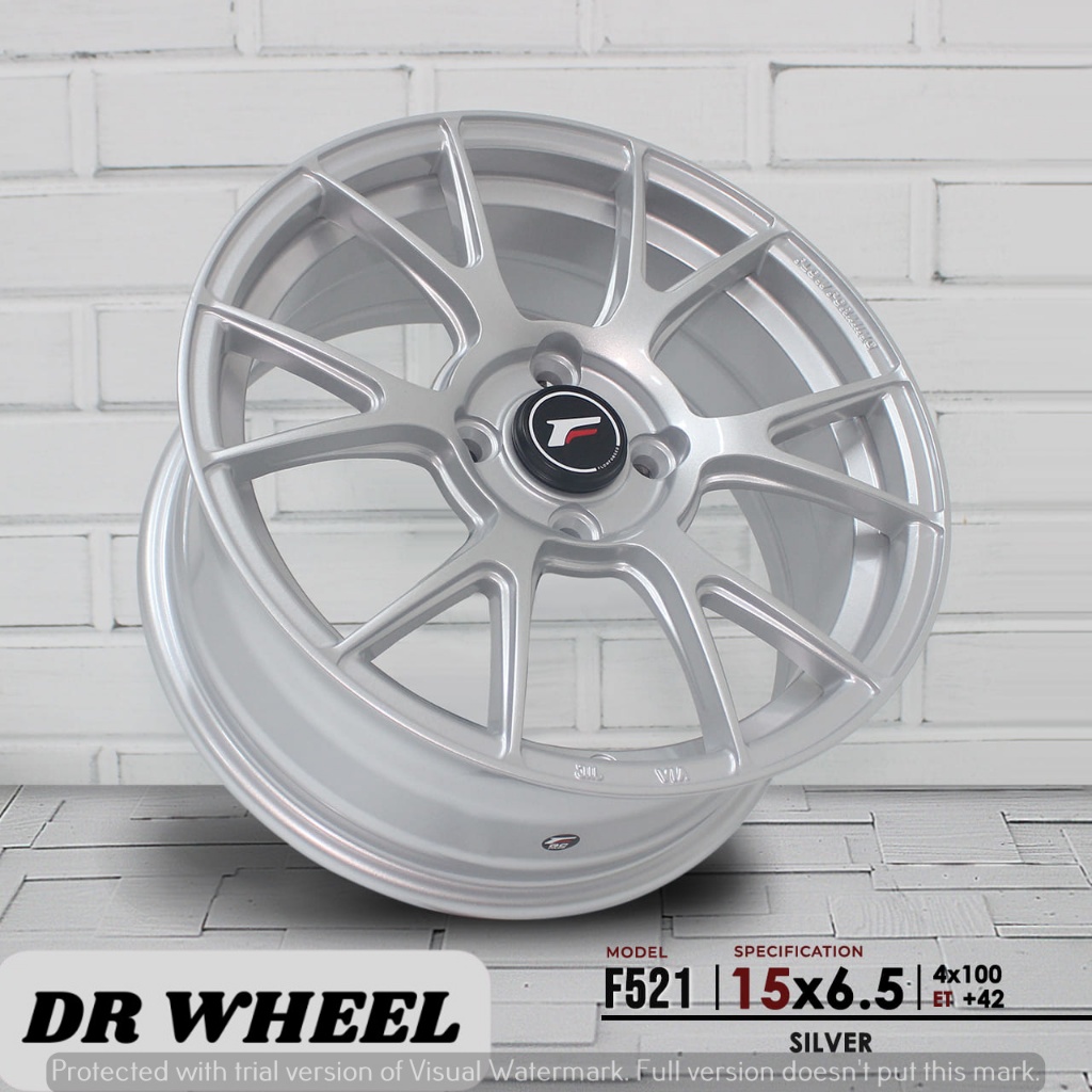 Velg mobil jf luxury model akar warna silver cocok untuk mobil Karimun Estilo, Splash, Swift, WagonR