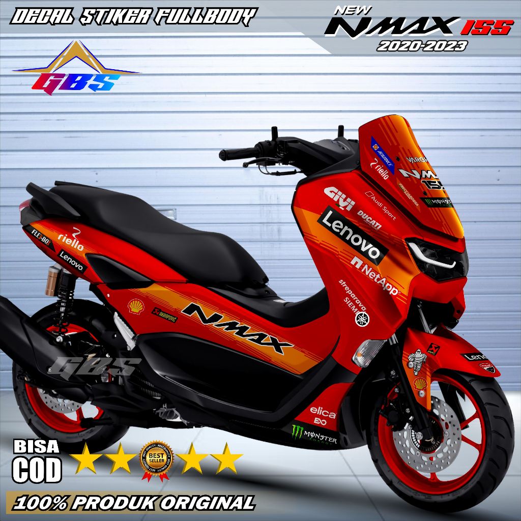 (COD) Decal Stiker Nmax New 2020 2021 2022 2023 2024 Fullbody Sticker Decal Aksesoris Motor Nmax 155