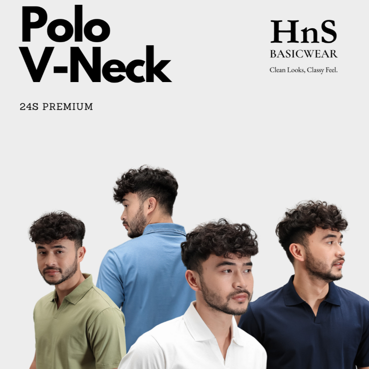 Polo V-Neck 24s Premium Cotton Combed