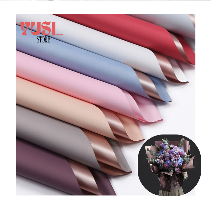 

Kertas Buket Bunga Dua Warna Bi Color Waterproff Flower Wrapping Paper Cellophane Waterproof KB024