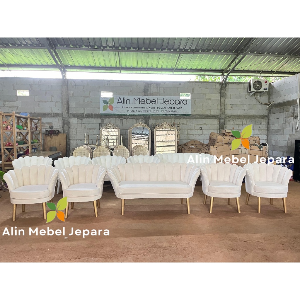 Kursi Pelaminan Kerang , Sofa Pelaminan Kerang , Dekorasi pelaminan