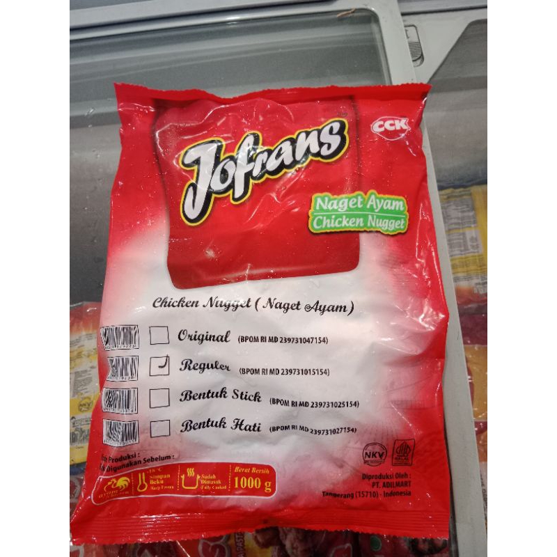 

Nugget Reguler Jofrans 1 kg