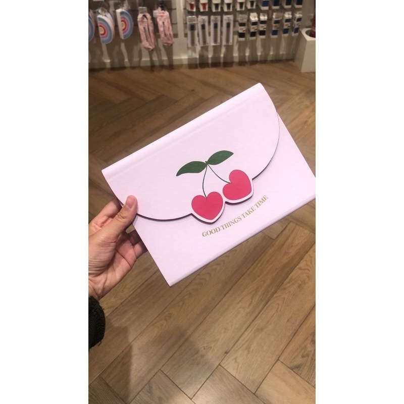 

[JASTIP FLYING TIGER] Notebook Pink Cherry Buku Tulis Garis