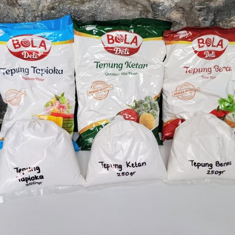 

BOLA DELI Tepung Tapioka/Beras/Ketan REPACK 250gr Original Halal