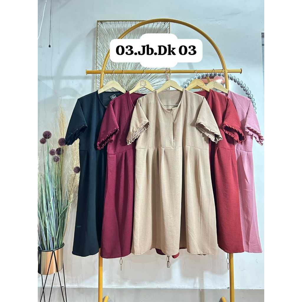 Daster Nikita Remaja Kekinian Korean Style Lengan Pendek Krinkel Tanpa Kerah Polos Sleting